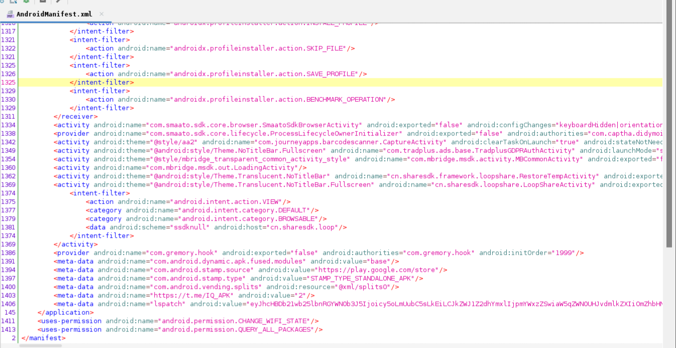 Android Manifest Persistence Analysis