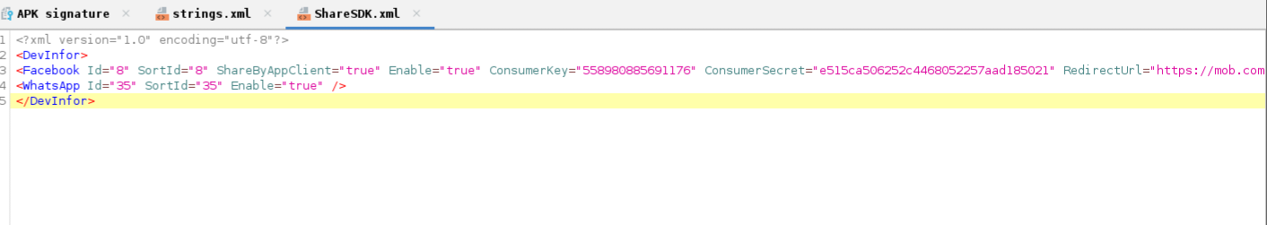 ShareSDK Configuration Exposure